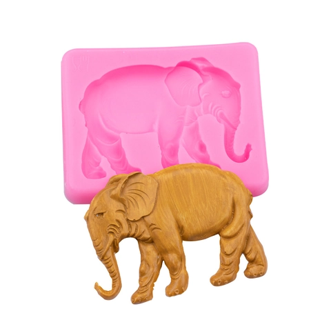 Elefanten Form Silikon Fondant Form Für Kuchen Dekoration Schokolade Süßigkeiten Ton DIY Backwerkzeug Rosa Tier Silikonform