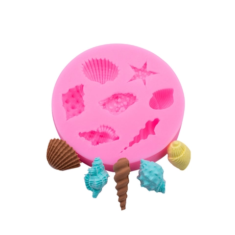 Stampo Per Torte In Silicone Tema Oceano Forma Conchiglia Stella Marina Fai Da Te Cottura Fondente Cioccolato Decorativo