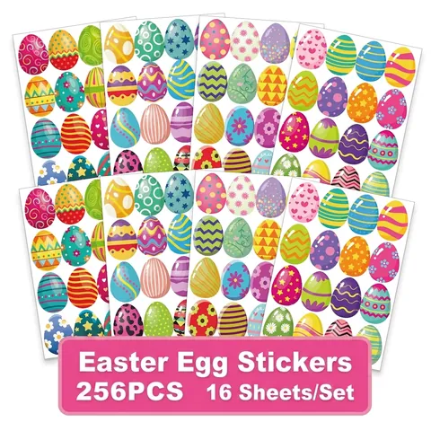 Adesivi Decorativi Colorati Cartoni Animati Uovo Di Pasqua Coniglio Cuore Forme Autoadesivi Per Artigianato Regalo Festa