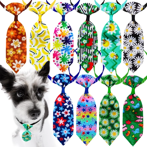 Verstelbare Huisdier Stropdas Polyester Cartoon Bloemen Hond Kat Stropdas Voor Vakantie Bruiloft Feest Accessoires Mode