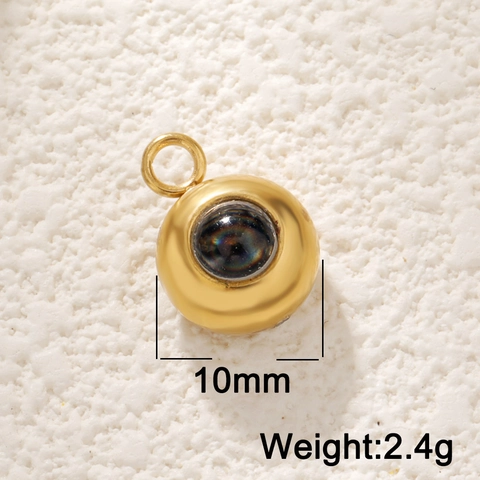 Colgante De Acero Inoxidable Corazón Redondo Piedra De Proyección Multi Idioma Te Amo Conector Para Joyería DIY