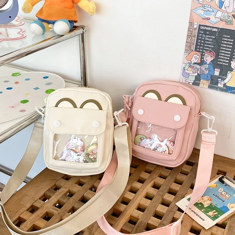 Borsa Ita Kawaii Finestra Trasparente Borsa A Tracolla Stile Giapponese Nylon Anime Borsa Per Donne Ragazze