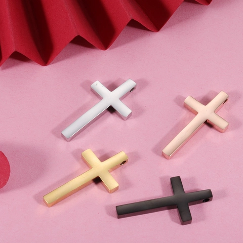 Kruis Hanger 304 Roestvrij Staal Spiegel Gepolijst DIY Sieraden Accessoires Hip Hop Mode Voor Heren Dames Minimalistisch