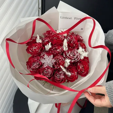 Künstliches Schneepulver Für Blumenstrauß Dekoration DIY Weihnachts Spray Frost Effekt Realistisches PE Material Winter Party