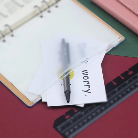 Διαφανείς Θήκες Binder Από PVC Τσάντες Με Φερμουάρ Θήκες Καρτών Και Μαλακοί Χάρακες Για Σημειωματάριο