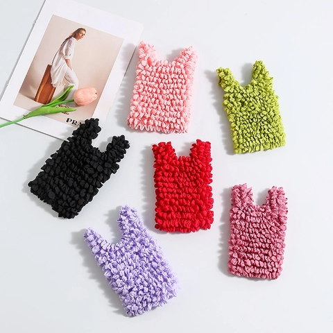 Bolsa De Compras Textura Popcorn Elástica Extensible Bolso De Mano Patrón Burbuja Plegable Gran Capacidad Portátil
