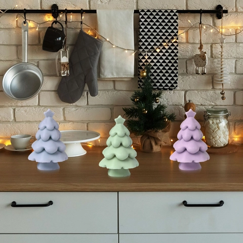 Kerstboom Siliconen Vorm Voor DIY Aromatherapie Kaarsen Maken Taart Decoratie Tafel Ornament Kerst Decoratie