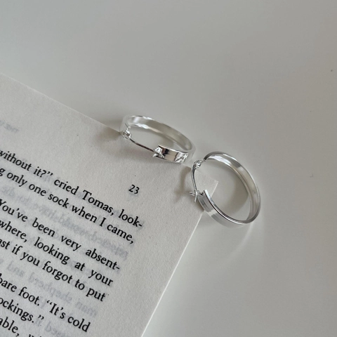 Orecchini A Cerchio In Argento Sterling 925 Minimalisti Geometrici Superficie A Specchio Piatta Gioielli Lucidati