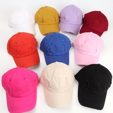 Casquette De Baseball En Coton Lavé Vieilli Réglable Style Rétro Cassé Chapeau De Soleil Extérieur Hommes Femmes