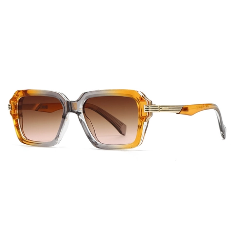 Square Frame Sunglasses UV400 Protection PC Lens Metal Temples Retro Vintage Style Unisex Outdoor Driving