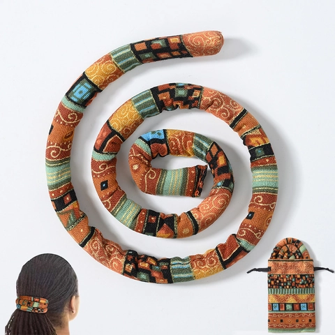 Bendable Hair Tie Ethnic Style Wire Hair Rope Spiral Lock Dreadlocks Accessory For Women Handmade Ponytail Holder