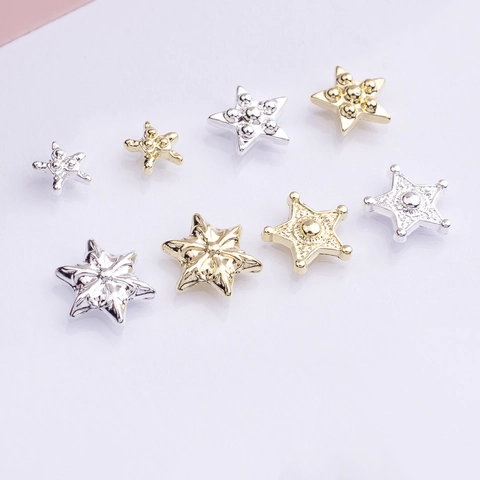 Decorazioni Per Nail Art In Lega Di Stelle Pentagramma Ciondoli Per Manicure In Metallo 3D Accessori Fai Da Te