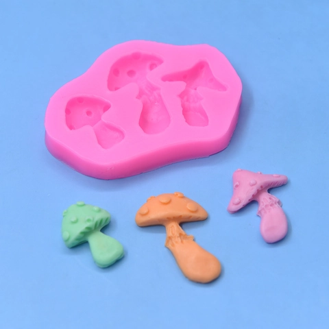 Pilz Silikonform Flexibel Für Tortendeko Schokolade Fondant Süßigkeiten Harz DIY Handwerk Rosa Niedlich