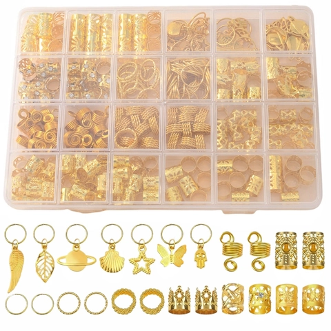 Accesorios Para El Cabello Dreadlock Aleación Metal Chapado Oro Plata Anillos Colgantes Mariposa Concha Estrella Hoja Ala