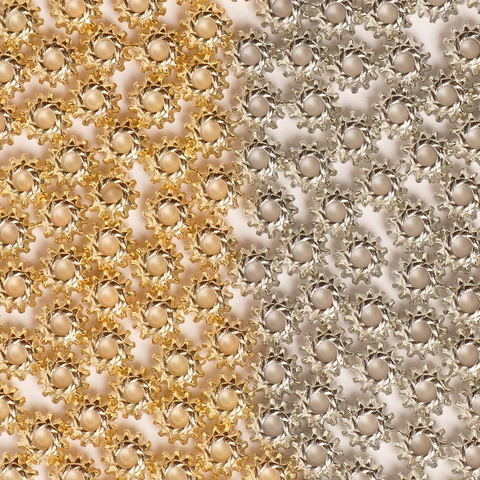 CCB Flower Spacer Beads Gold Silver Electroplated Plastic Loose Beads For DIY Jewelry Making Bracelets Necklaces