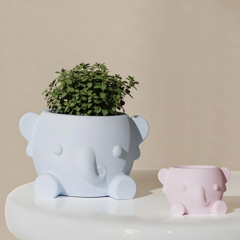 Elephant Shape Silicone Mold For DIY Succulent Flower Pot Resin Casting Craft Desktop Decorative Container Tool