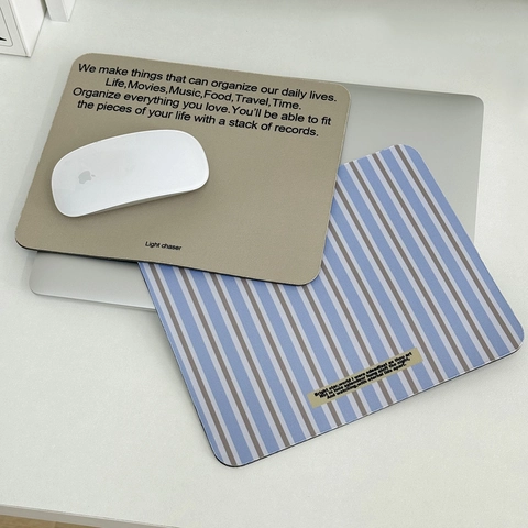 Tappetino Per Mouse Superficie In Tessuto Base In Gomma Antiscivolo Minimalista Cartone Animato Carino Estetico Per Ufficio Lavabile