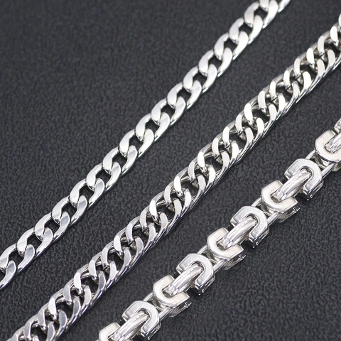 Heren Hip Hop Verzilverd Metaal Cubaanse Schakel Armbanden Dominante Punk Stijl Sieraden Voor Dagelijks Gebruik Feest Cadeau