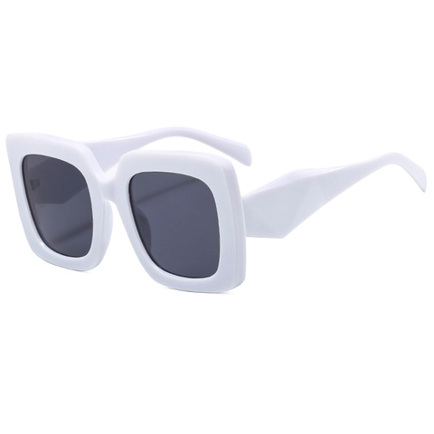 Fashion Oversized Square Sunglasses For Women Men Retro Geometric Temples PC Frame UV400 Protection Vintage Street Style
