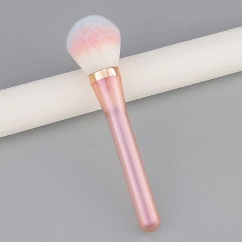 Professioneller Puder-Make-up-Pinsel Synthetikfaser Farbverlauf Pink Weiche Borsten Roségold Glitzergriff Tragbares Beauty-Tool