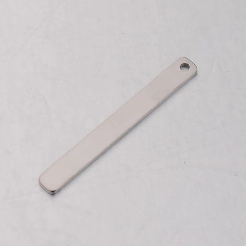 Colgante De Barra De Acero Inoxidable Pulido Espejo Etiqueta De Tira Rectangular Accesorio Para Joyería DIY
