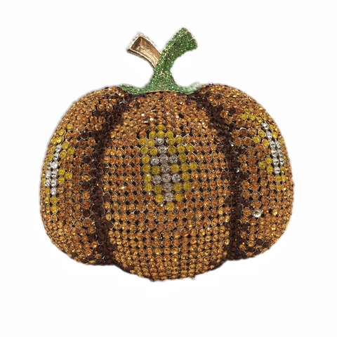 Pochette Da Sera A Forma Di Zucca Metallo Con Strass Cristallo Borsa A Mano Per Matrimonio Festa Vintage Lusso