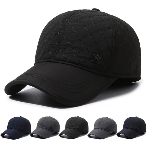 Gorra De Béisbol De Invierno Para Hombre Cálida Con Protección Para Oídos Acolchada Cortavientos Sombrero
