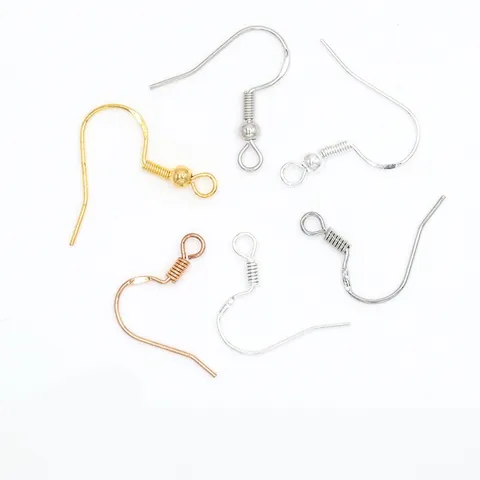 Earring Hooks DIY Jewelry Making Copper Engraved S925 U Shape Ear Wires With Beads Handmade Findings Accessories