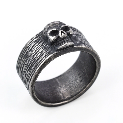Schedel Ring Roestvrij Staal Punk Gothic Vintage Verouderde Band Voor Heren Dames Biker Rock Sieraden