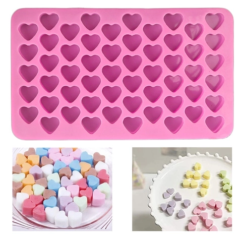 Stampo In Silicone A Cuore Cavità Multiple Flessibile Per Cioccolato Caramelle Cubetti Di Ghiaccio Resina Cottura Specchio