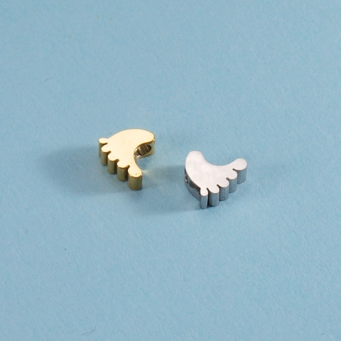 Dijes Pies De Bebé Acero Inoxidable 304 Pulido Espejo Pequeñas Cuentas Huella Para DIY Collar Pulsera Joyería
