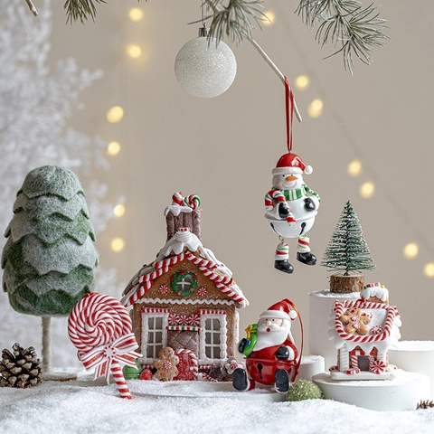 Weihnachtsanhänger Aus Harz Weihnachtsmann Rentier Schneemann Glocken Lebkuchenmann Süßigkeiten Tischdeko Festliche Geschenke