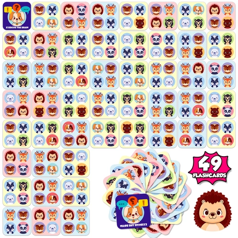 Flashcard Educative Sugli Animali per Bambini Piccoli Allenamento Cerebrale Carte di Apprendimento Cognitivo Strumento di Sviluppo