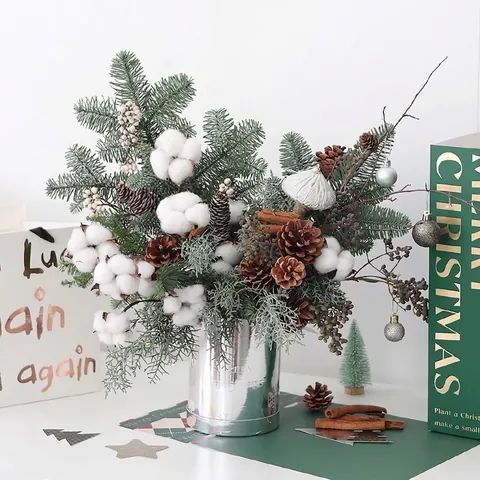 Weihnachten Zylindrische Geschenkbox Silber Spiegelglanz Rund Blumenarrangement Behälter Party Deko