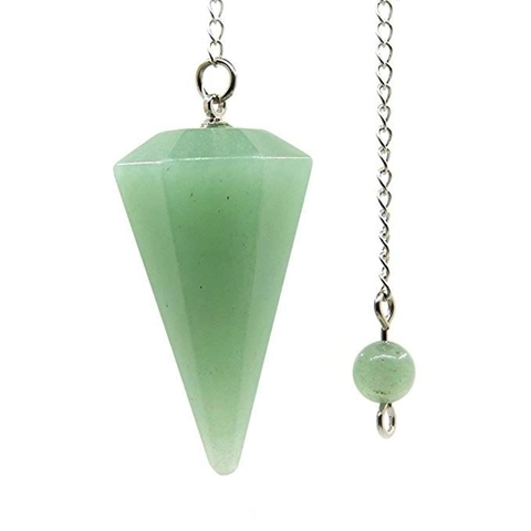 Collana con Pendolo Divinatorio a Colonna Esagonale in Pietra di Cristallo Naturale Pendente a Punta di Pietra Sfaccettata Energia Curativa Uomo Donna