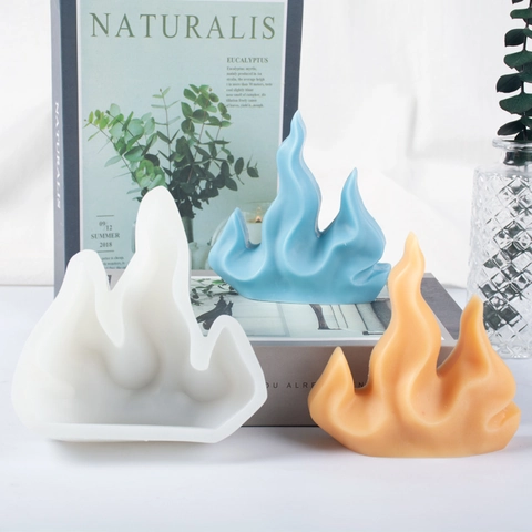 Silicone Candle Mold Flame Coral Shape For DIY Aromatherapy Diffuser Stone Making Flexible Heat Resistant Artistic