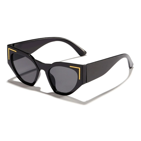 Occhiali Da Sole Occhio Di Gatto Da Donna Montatura PC Lenti AC Protezione UV Moda Decorazione In Metallo Viaggi All'aperto