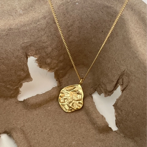 Collana Con Pendente Rotondo Irregolare In Argento Sterling 925 Trama Martellata Minimalista Geometrico Chic Gioielli Per Donne
