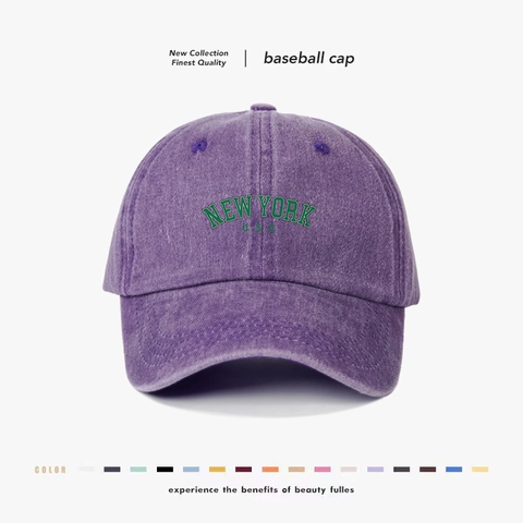 Gorra De Béisbol De Algodón Lavado Bordado New York Usa Sombrero Ajustable Vintage Distressed Protección Solar Hombres Mujeres