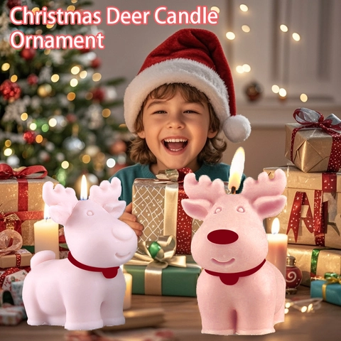 Christmas Elk Reindeer Silicone Mold DIY Aromatherapy Candle Soap Making Resin Craft Baking Tool Holiday Decor
