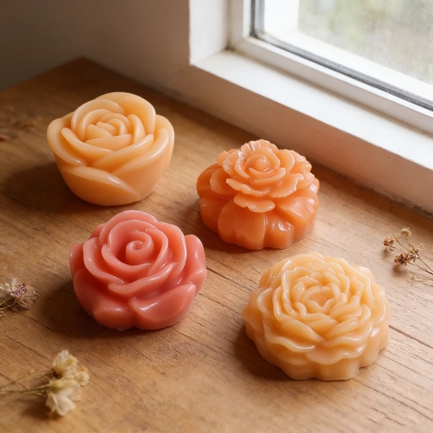 Flower Silicone Molds For Candle Making DIY Rose Peony Soap Resin Fondant Cake Decoration Heat Resistant Handmade Craft