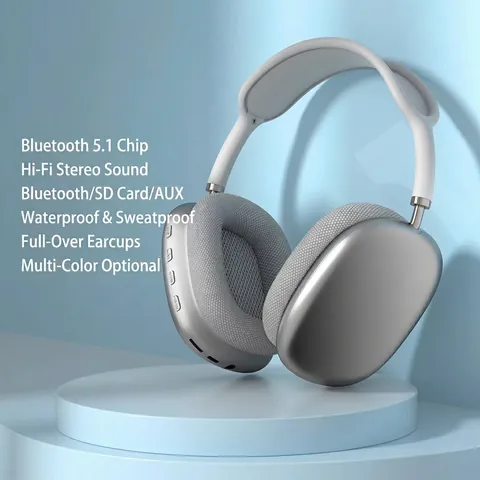 P9 Cuffie Bluetooth Over-Ear Wireless Suono Stereo HiFi Microfono Auricolari per Musica Sport Uso Quotidiano