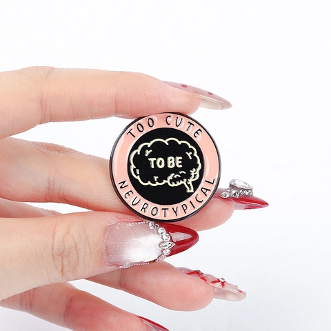Cartoon Enamel Pin Neurodiversity Chili Brain Rainbow Neurodivergent Alloy Brooch For Backpacks Clothing Creative Jewelry Gift For Men Women