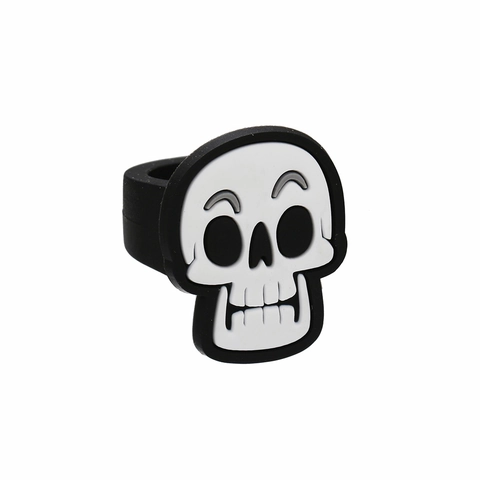 Halloween Rings For Kids Cartoon Ghost Pumpkin Witch Skeleton PVC Silicone Soft Rubber Finger Rings Party Favors Novelty