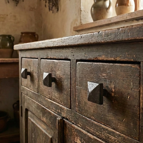 Retro Cast Iron Cabinet Knobs Single Hole Drawer Pulls Vintage Industrial Hardware Rustic Furniture Handles Cupboard Hardware