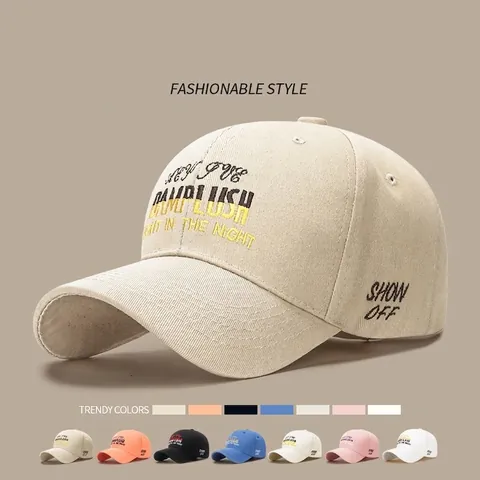Cappellino Da Baseball In Cotone Unisex Regolabile Visiera Curva Ricamo Lettere Cappello Da Sole Casual Per Esterno