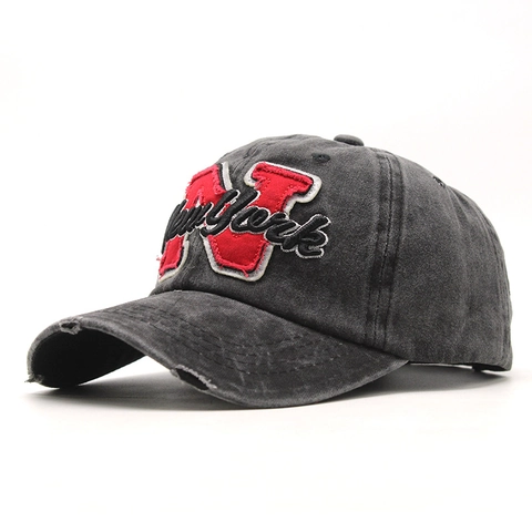 Cappello Da Baseball Vintage In Cotone Lavato Ricamo New York Distressed Stile Retrò Regolabile Papà Hat Protezione Solare All Aperto