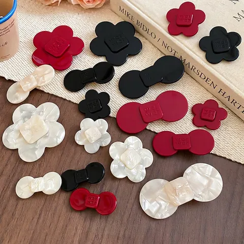 Resin Acetate Flower Butterfly Hair Clips Duckbill Side Bangs Clips Minimalist Geometric Elegant Headwear For Women