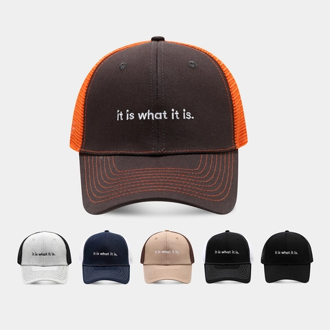 Καπέλο Trucker Mesh Baseball Βαμβάκι Πολυεστέρας It Is What It Is Σλόγκαν Κέντημα Αναπνεύσιμο Ρυθμιζόμενο Casual