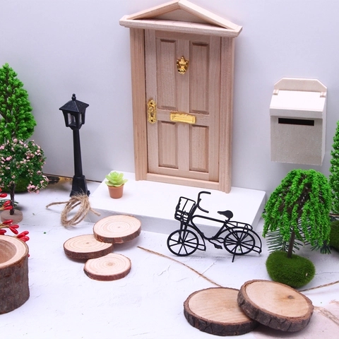 Miniature Bicycle Model Vintage Metal Iron Wire Retro Single Bike Dollhouse Micro Landscape Decor Photography Props Black